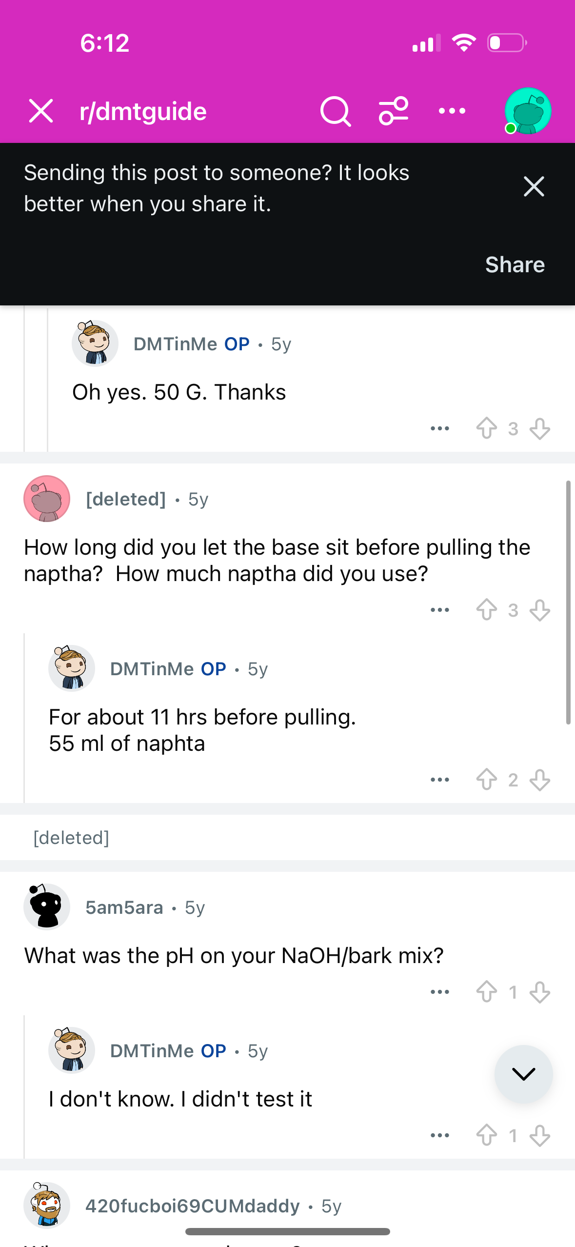 Making DMT - Reddit Thread